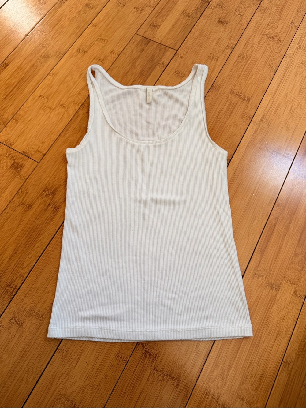 Skims Classic Ribbed White Tank Top